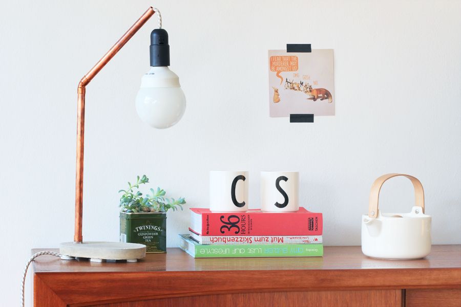 gewoon Tips zuiverheid DIY copper concrete lamp