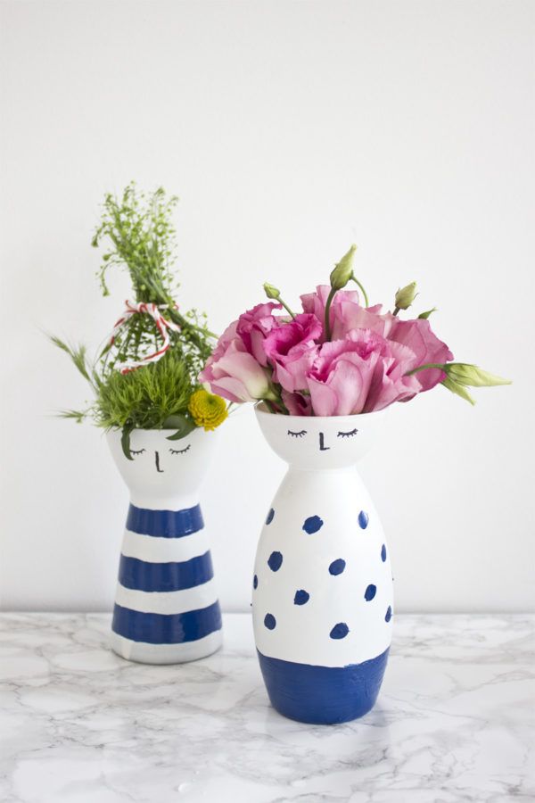 DIY vases with faces LOOK WHAT I MADE