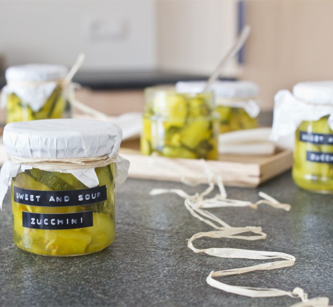 Sweet and sour zucchini pickle recipe | LOOK WHAT I MADE ...