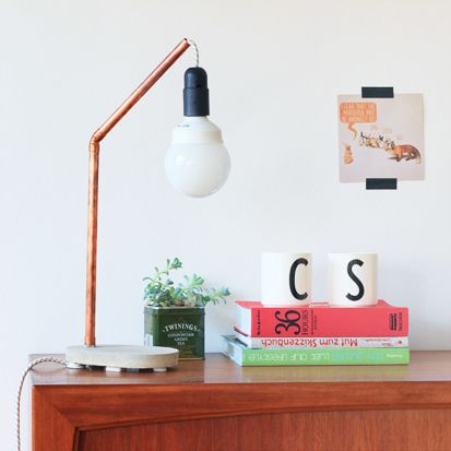 Copper concrete lamp DIY | LOOK WHAT I MADE ...