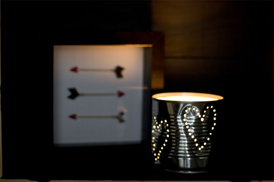DIY tin lantern Valentine's Day craft ideas