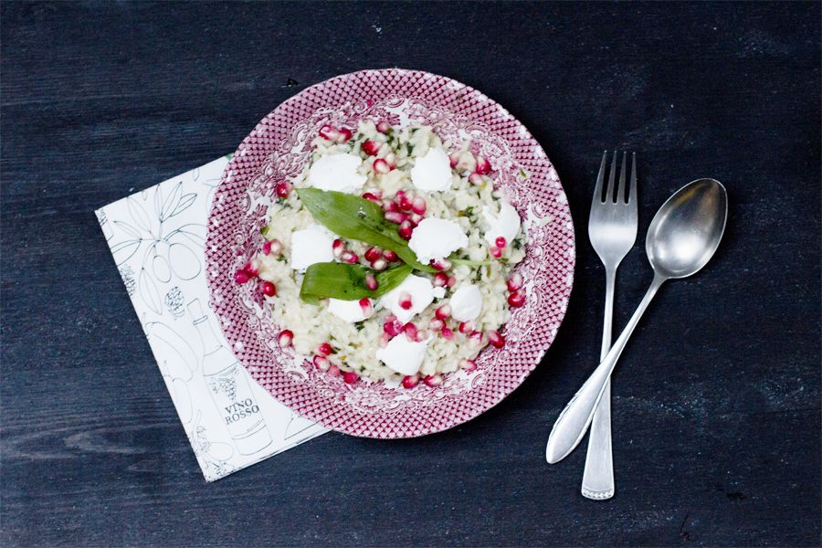 wild-garlic-risotto-with-goat-cream-cheese