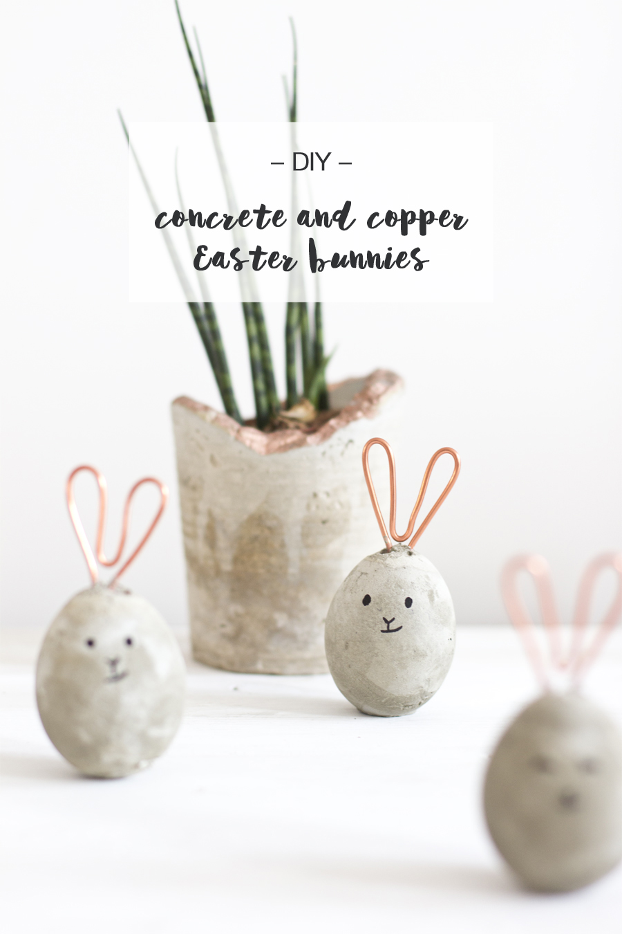 DIY copper and concrete Easter bunnies | LOOK WHAT I MADE ...