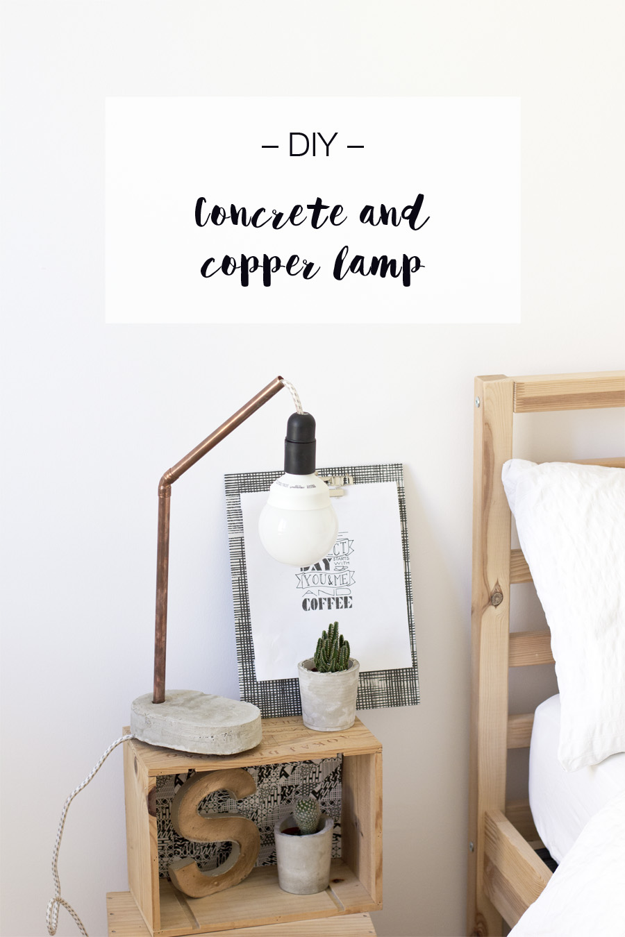 Concrete and copper lamp | LOOK WHAT I MADE ...