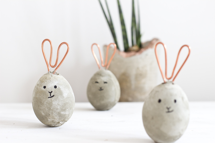 Concrete and cooper Easter decoration – idea, styling and photography
