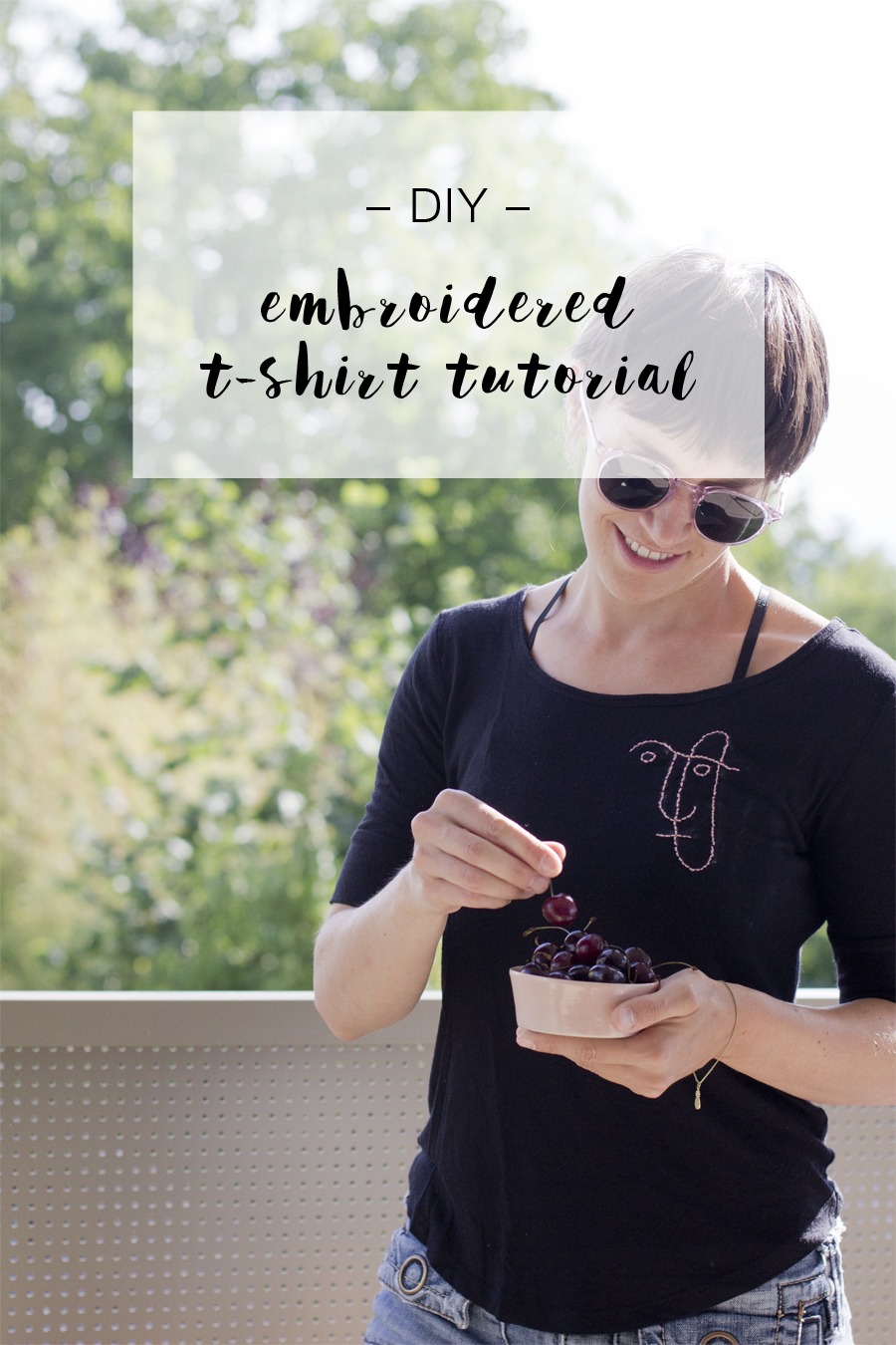 Embroidered T-shirt DIY (with inspiration from a graffiti)