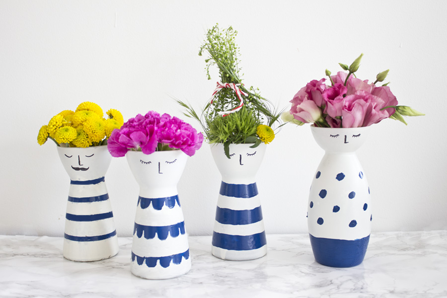 DIY flower vases with faces | LOOK WHAT I MADE ...