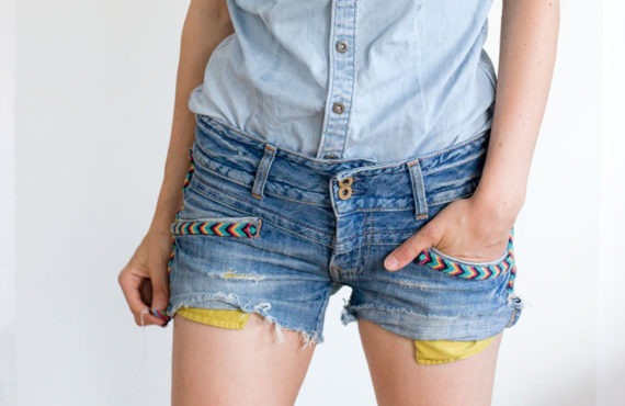 DIY indian inspired cut-off jeans short | LOOK WHAT I MADE ...