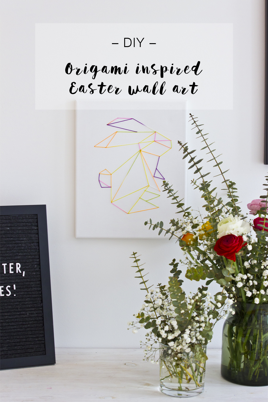 DIY Easter bunny wall art | LOOK WHAT I MADE ...