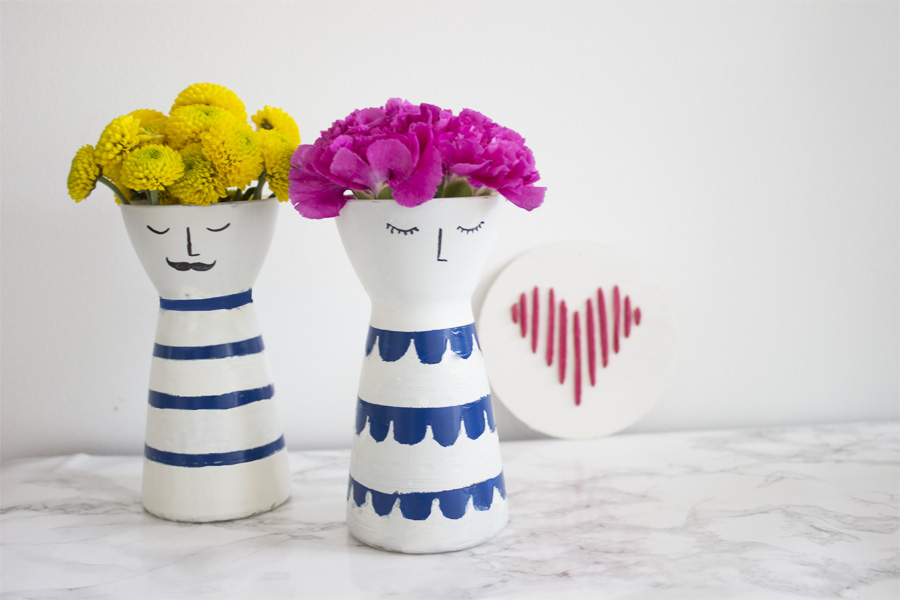 DIY flower vases with faces | LOOK WHAT I MADE ...