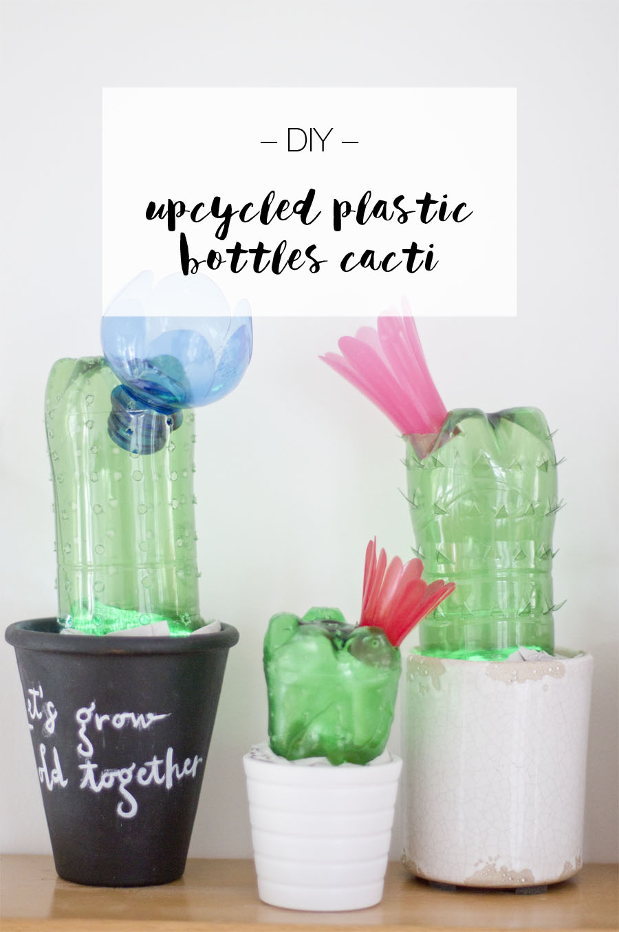 DIY upcycled plastic bottles cactus lights | LOOK WHAT I MADE ...