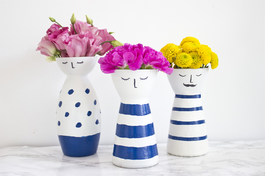 DIY flower vases with faces | LOOK WHAT I MADE ...