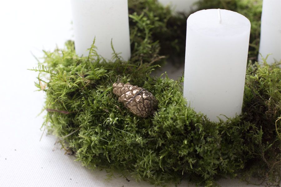 DIY advent wreath with moss | LOOK WHAT I MADE ...