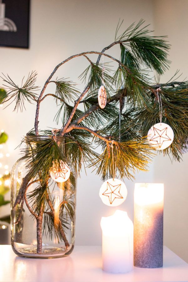 Embroidered clay Christmas tree hangers | LOOK WHAT I MADE ...