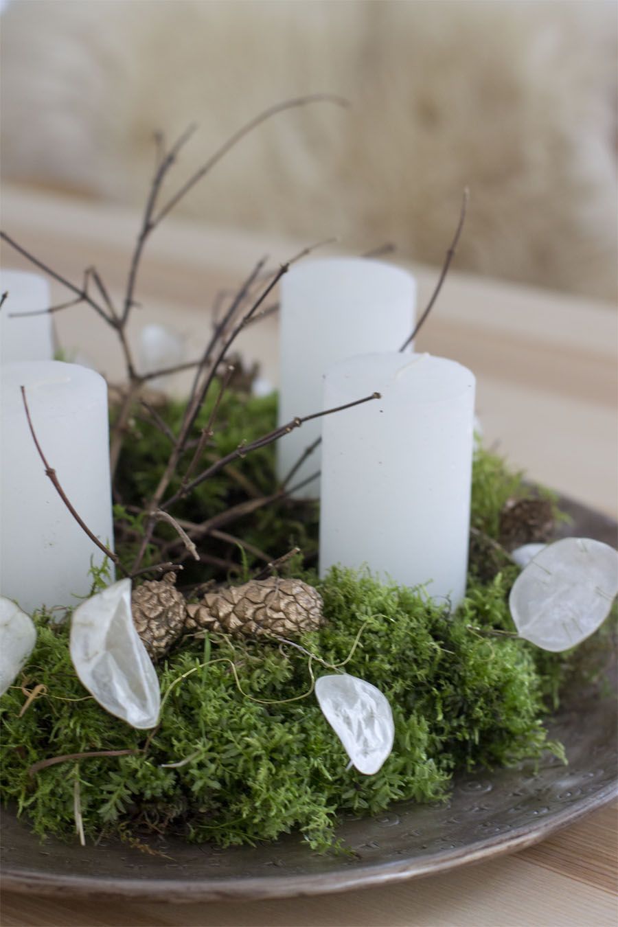 DIY advent wreath with moss | LOOK WHAT I MADE ...