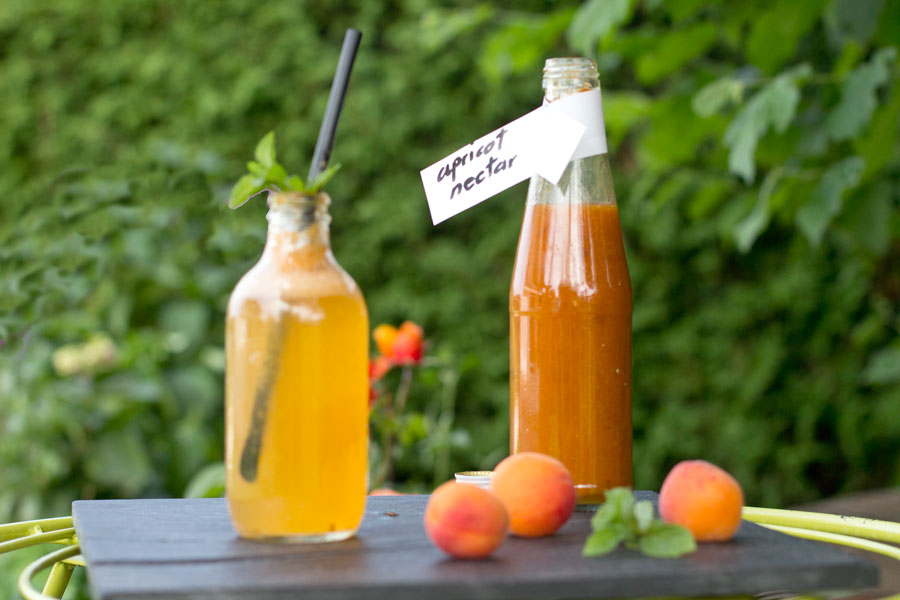Homemade apricot nectar with cold soda makes the best refreshing summer drink | recipe on the blog