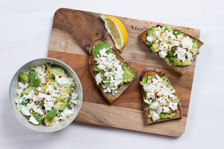 avocado feat cheese sandwich with chili