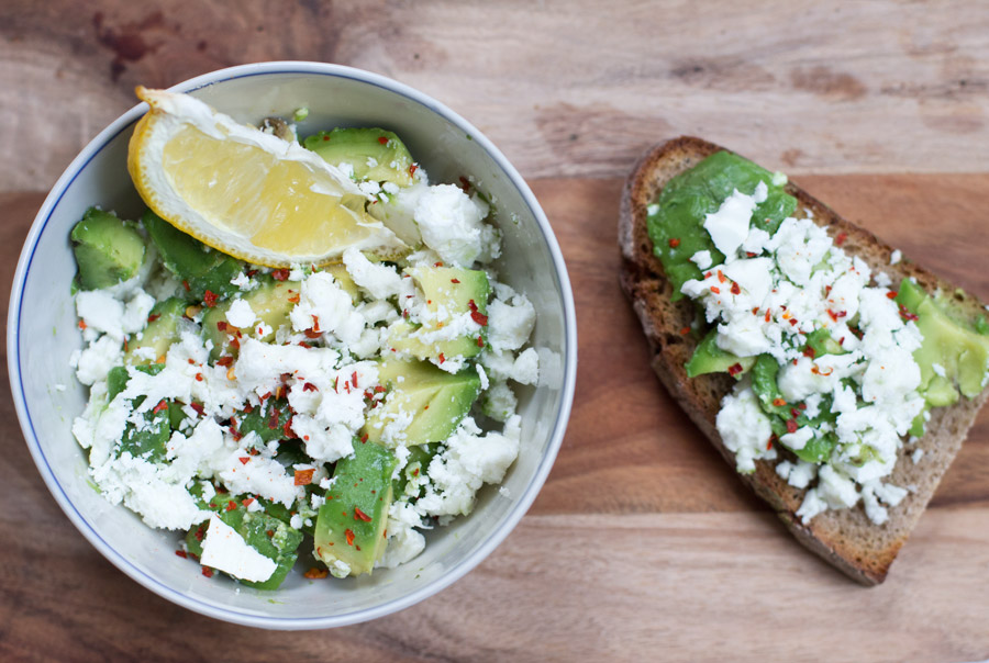 summer sandwich with avocado, feta cheese sandwich