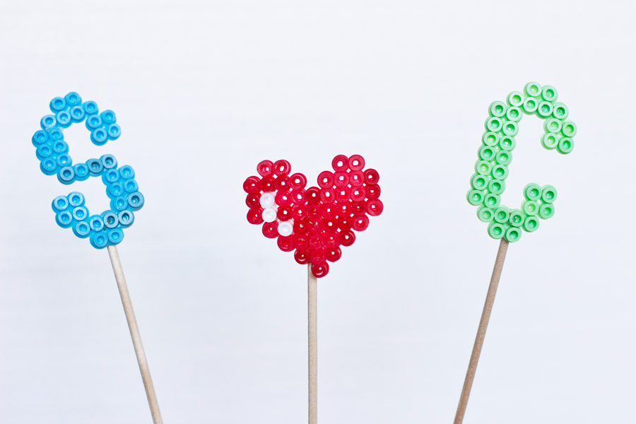 Ironing beads DIY love confession.