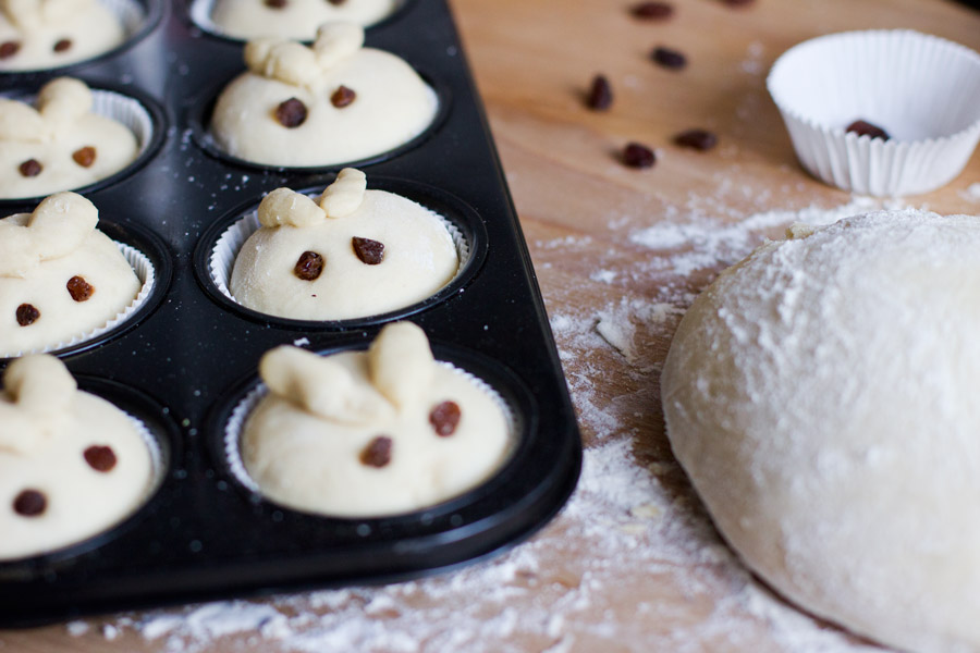 Brioche bunnies in the making