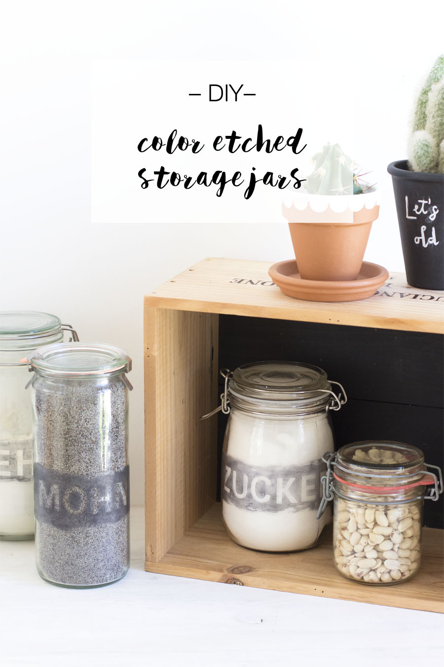 Colored etched storage jars DIY | LOOK WHAT I MADE ...