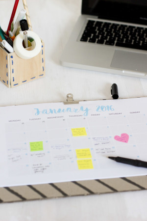 Download a free printable for a colorful monthly calendar 2016 | LOOK WHAT I MADE ...