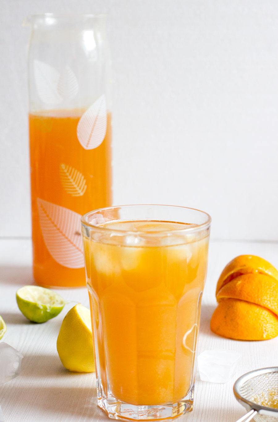 Fresh and healthy spiced citrus iced tea for hot summer days