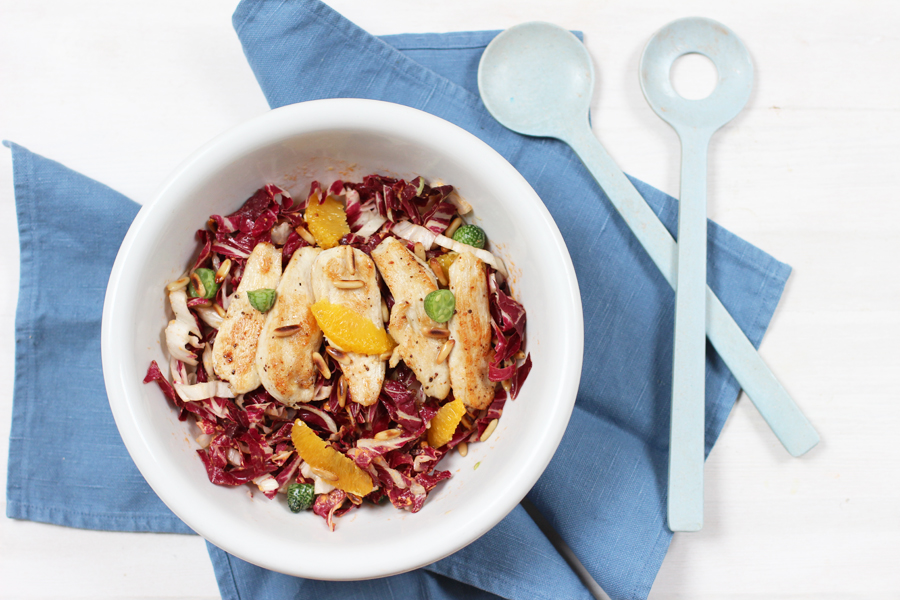 Home Office Lunch: Radicchio salad with chicken and oranges | LOOK WHAT I MADE ...