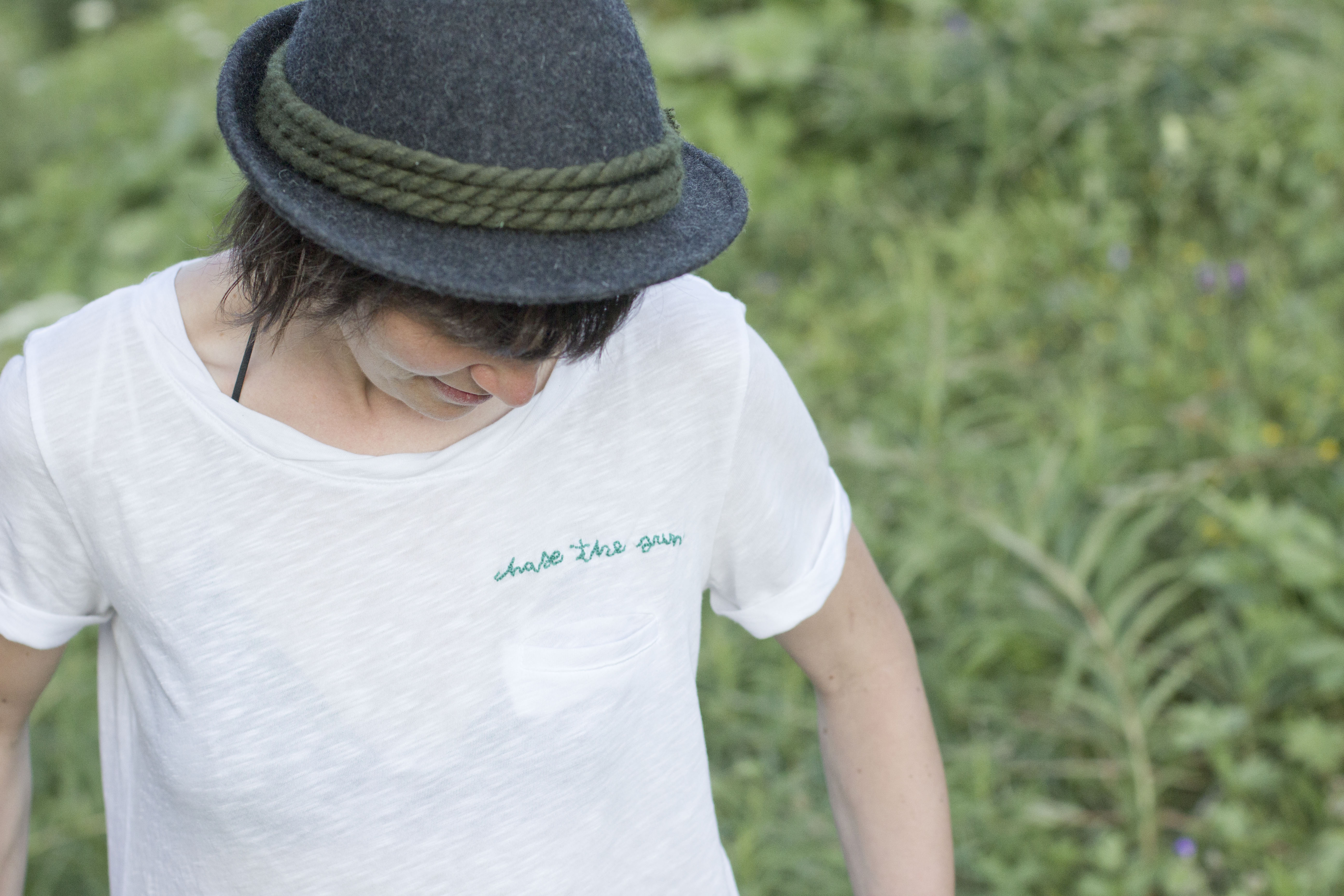 DIY Word Embroidered T-shirt