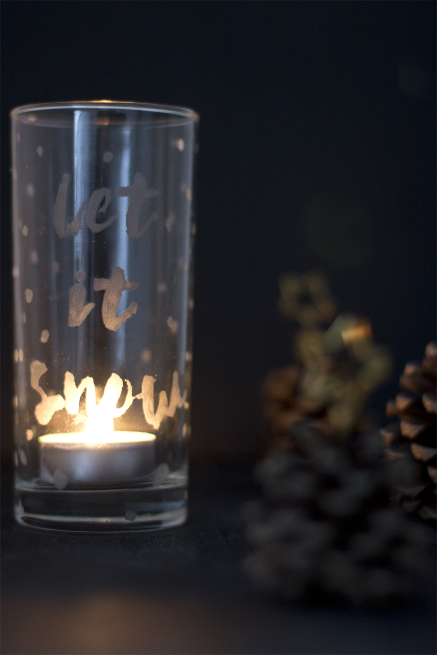 Glass etched winter lantern DIY | LOOK WHAT I MADE ...