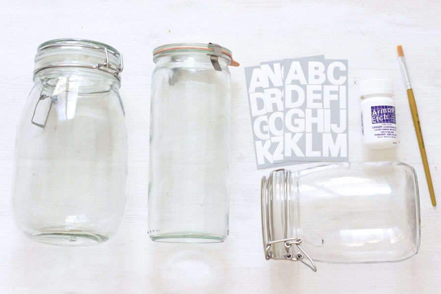 Colored etched storage jars DIY | LOOK WHAT I MADE ...