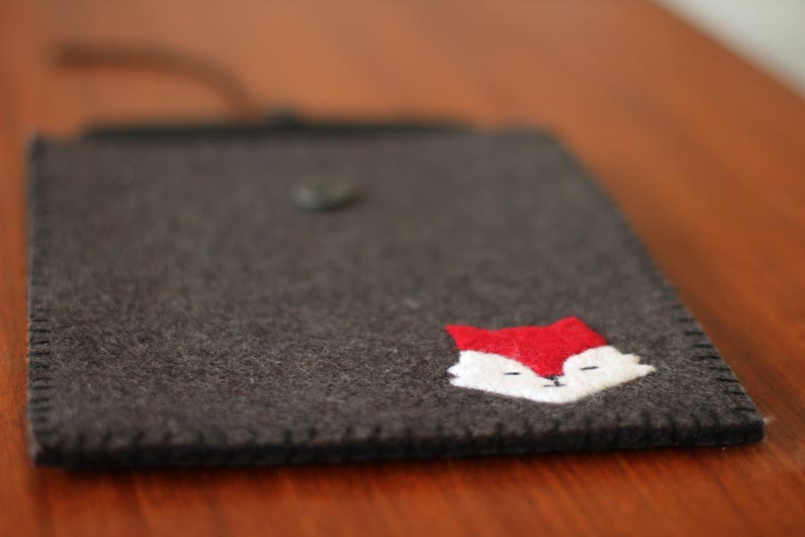 handmade fox ipad sleeve craft