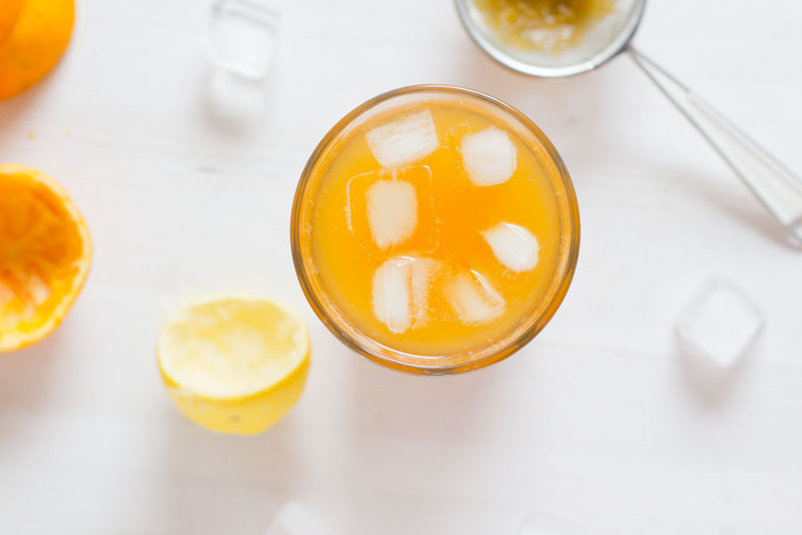 Fresh and healthy spiced citrus iced tea for hot summer days