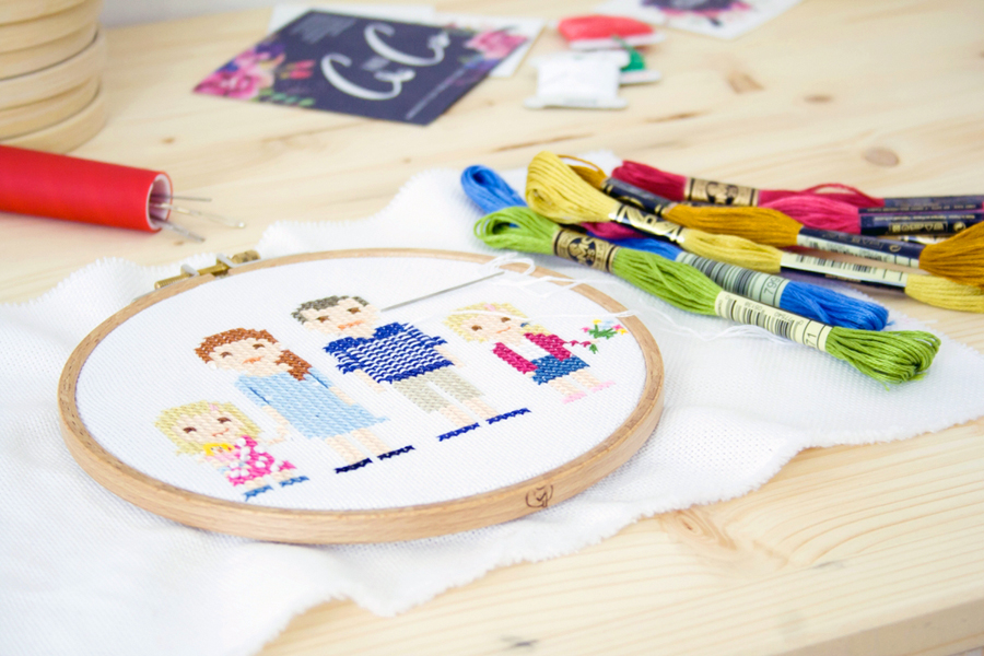 Interview with Kathie Burchard the cross stitch portrait maker | LOOK WHAT I MADE ...