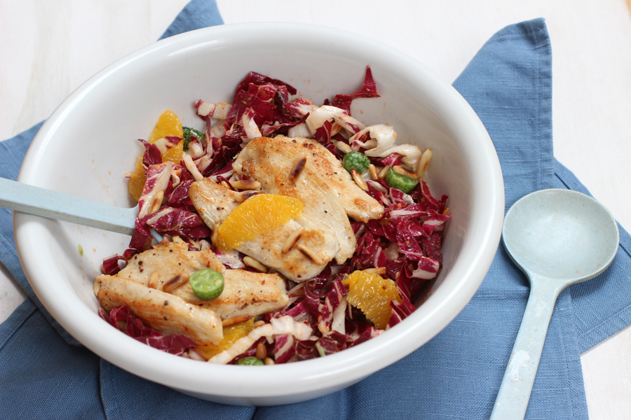 Home Office Lunch: Radicchio salad with chicken and oranges | LOOK WHAT I MADE ...