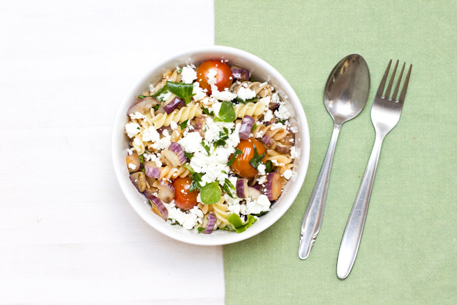 (Home) Office lunch: Eggplant pasta salad. | LOOK WHAT I MADE ...