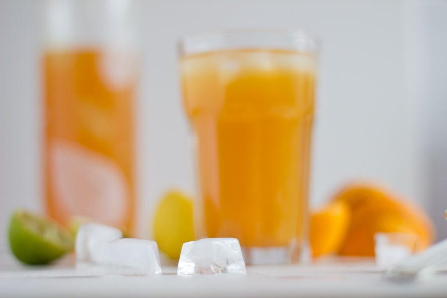 Fresh and healthy spiced citrus iced tea for hot summer days