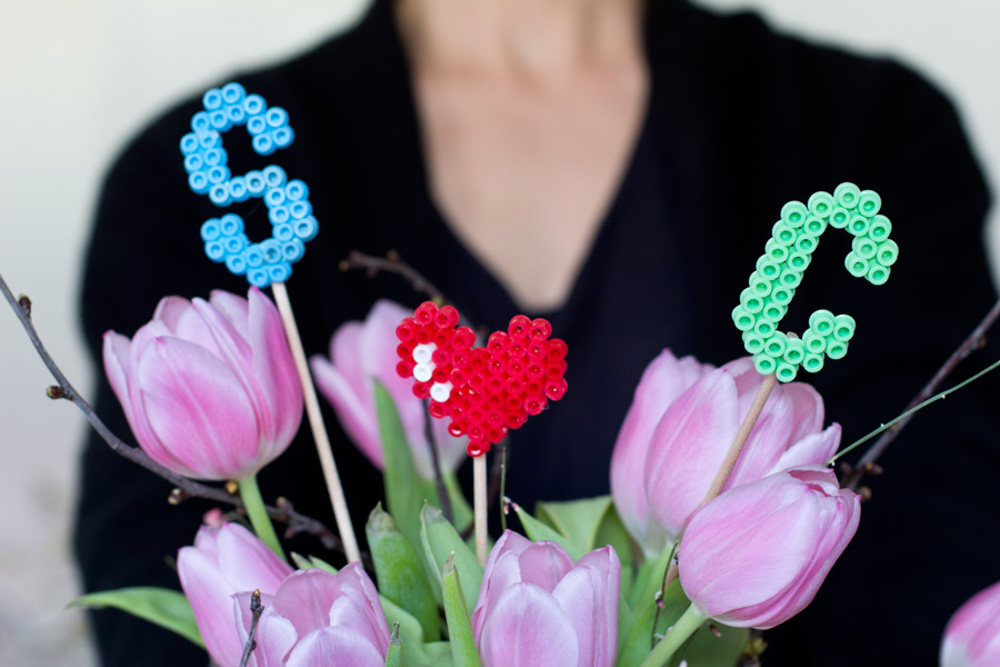 ironing beads love confession flower bouquet