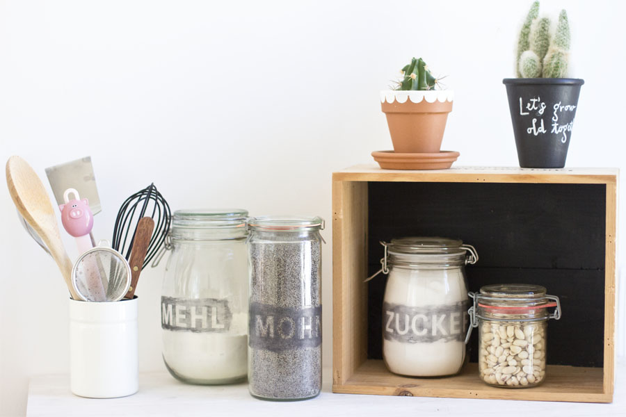 Colored etched storage jars DIY | LOOK WHAT I MADE ...