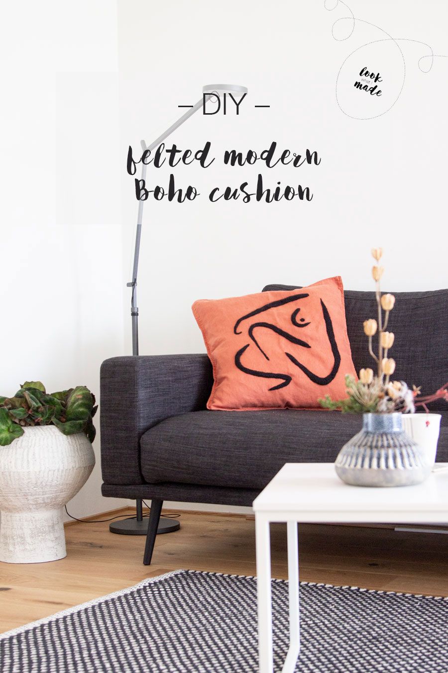 DIY modern felted cushion | LOOK WHAT I MADE ...