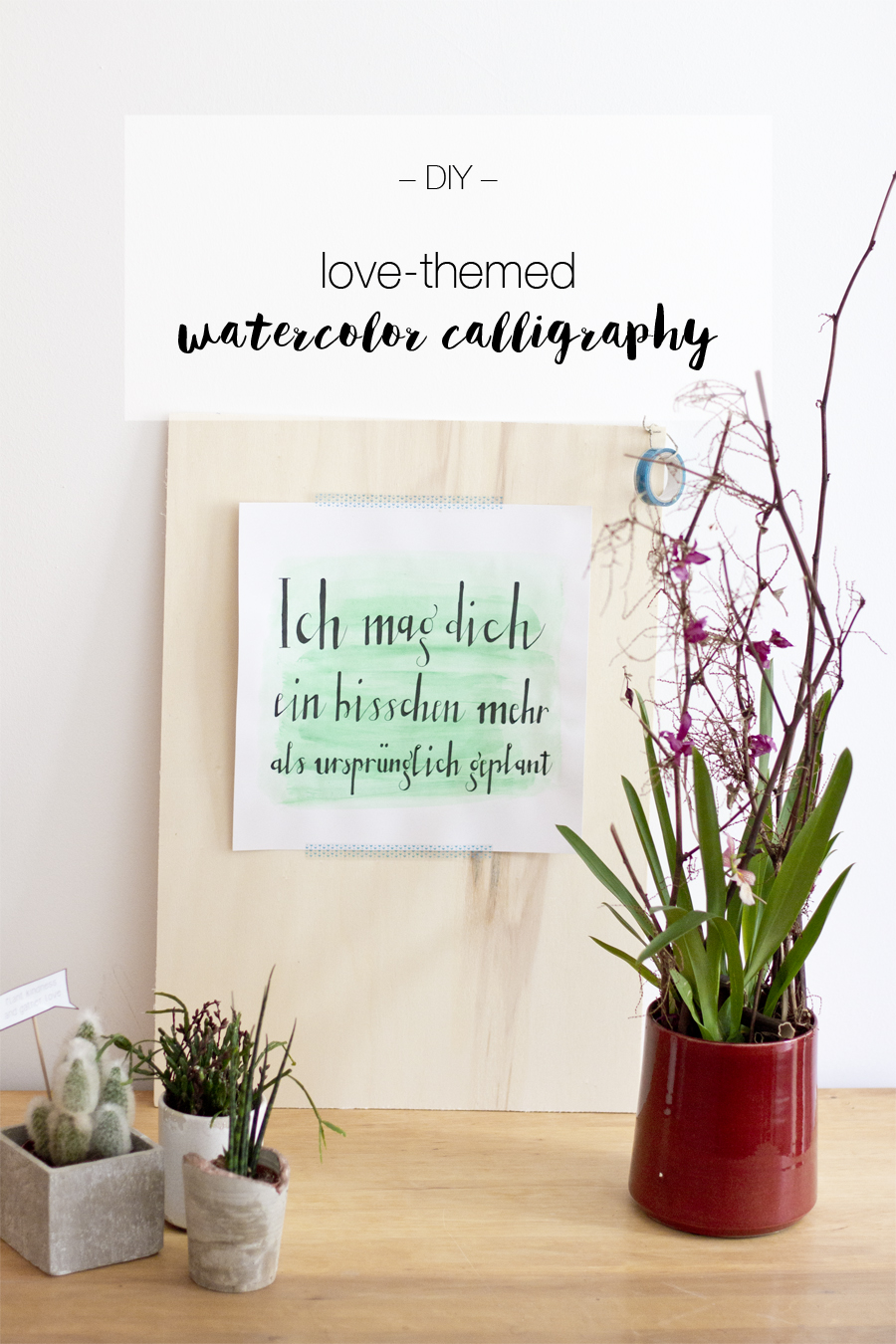 Love-themed faux watercolor calligraphy | LOOK WHAT I MADE ...