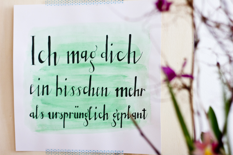 Love-themed faux watercolor calligraphy | LOOK WHAT I MADE ...
