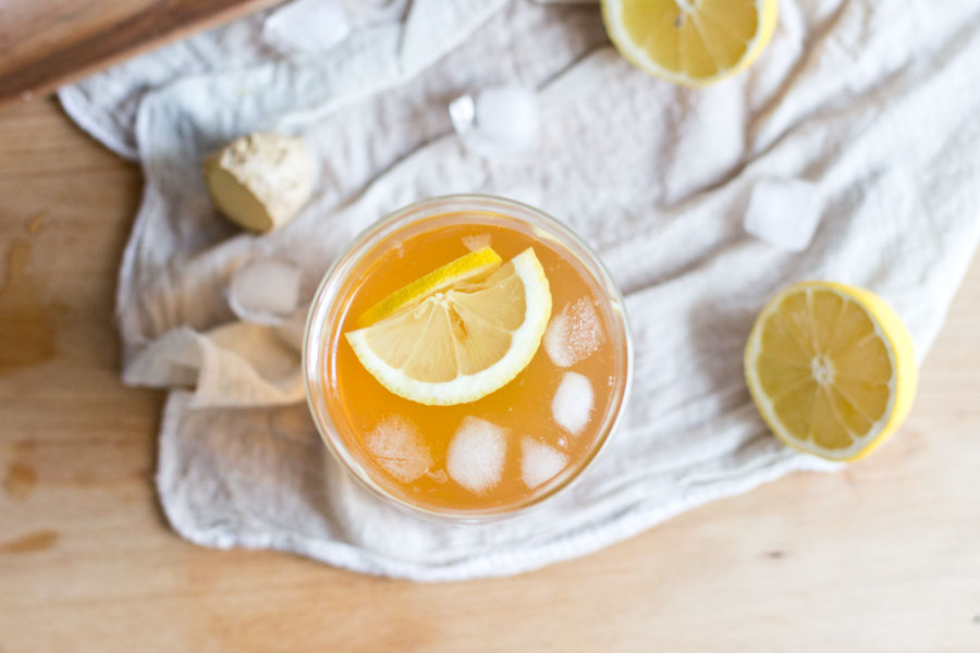 For a refreshing summer drink make this no-sugar lemon and ginger ice tea – done in 10 mins!