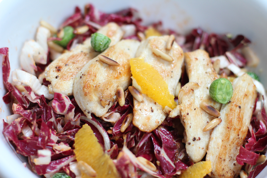 Home Office Lunch: Radicchio salad with chicken and oranges | LOOK WHAT I MADE ...