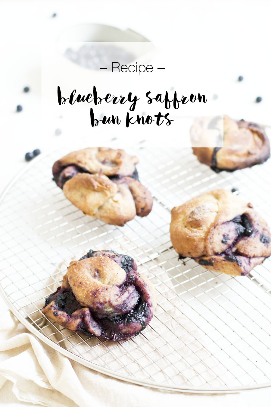 Saffron blueberry bun knots | LOOK WHAT I MADE ...