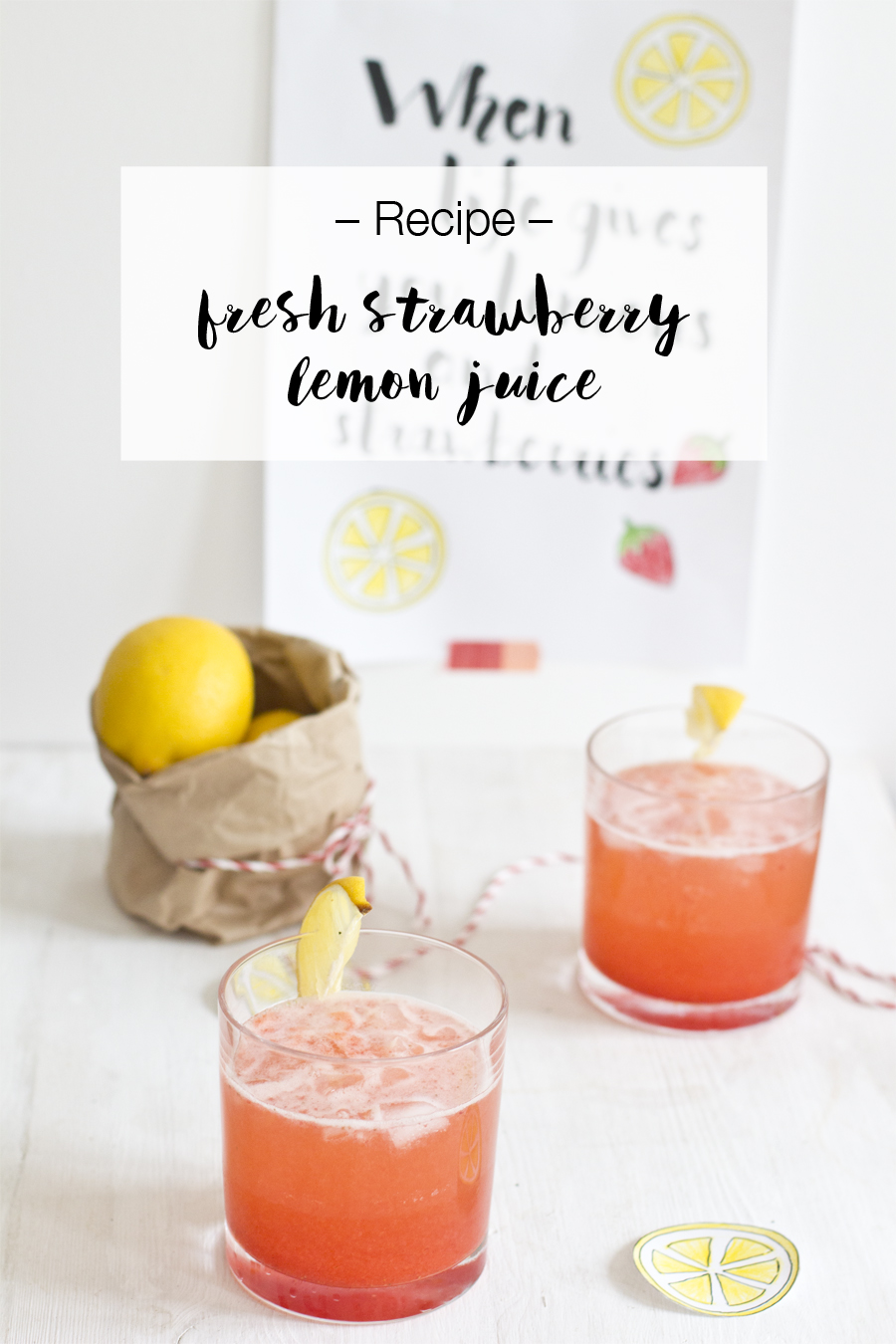 Fresh lemon strawberry juice | LOOK WHAT I MADE ...