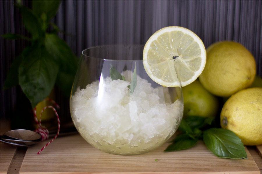 how to make refreshing lemon vodka granita with basil | LOOK WHAT I MADE ...