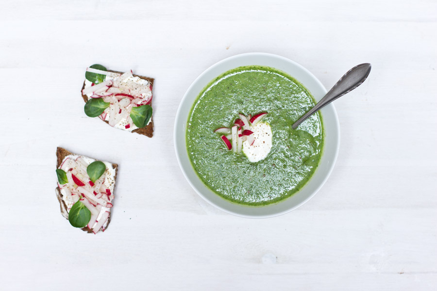 spring radish soup healthy office lunch recipe