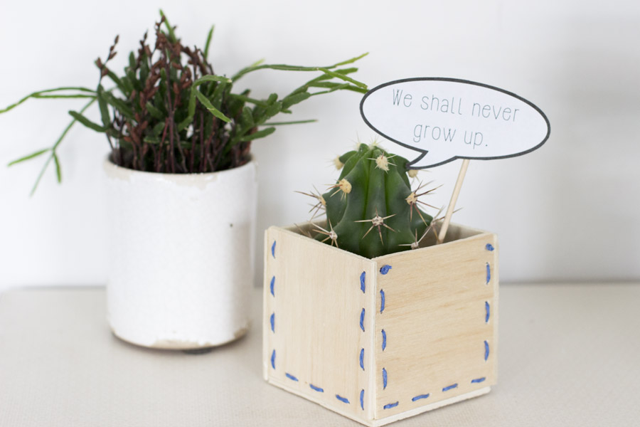 Make a special kind of pot for your plants with this wooden stitched planter DIY.