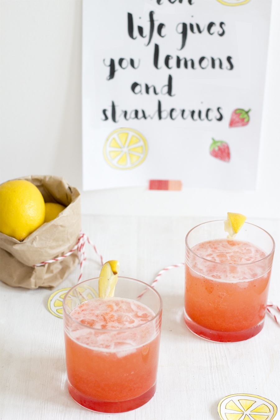 Fresh lemon strawberry juice | LOOK WHAT I MADE ...